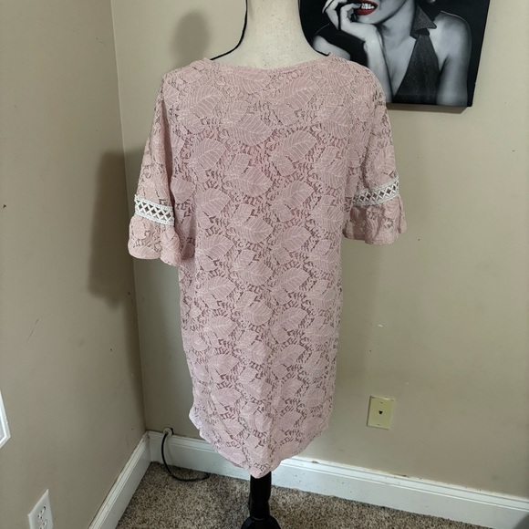 NWT Simply Couture Pink Lace Dress - Picture 5 of 10